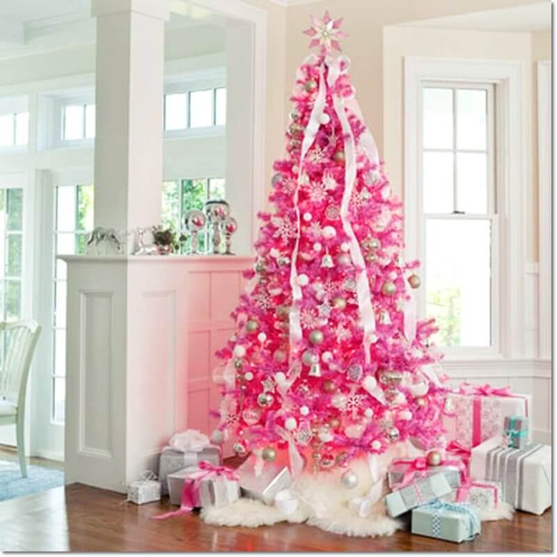 Pink Christmas Tree, Christmas Decorating Ideas
