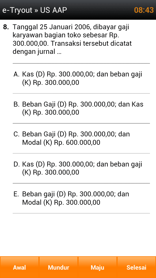 soal akuntansi US AAP