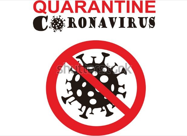 illustration portfolio sign caution coronavirus