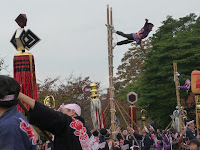 彦根鳶演舞が妙技見せてくれる