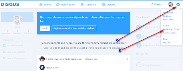 cara membuat komentar disqus di blogspot