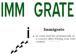 vocabeasy.com, immigrate, migrate