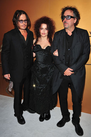 Johnny Depp, Helena Bonham Carter & Tim Burton.