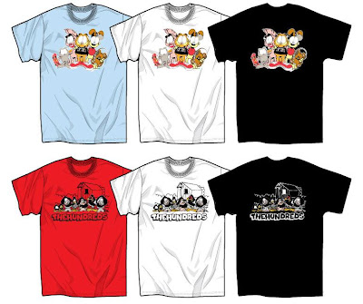 The Hundreds x Garfield Clothing & Accessory Collection - Garfield Group Shot & U.S. Acres Group Shot T-Shirts