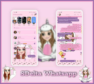 Unicorn Girl Theme For YOWhatsApp & Delta WhatsApp