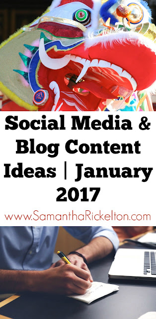 Social Media & Content Ideas for your business or blog | January 2017