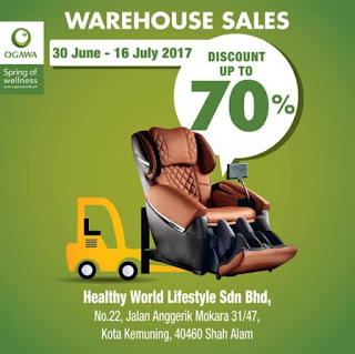 Ogawa Warehouse Sales Discount up to 70% at Kota Kemuning Shah Alam (30 June - 16 July 2017)