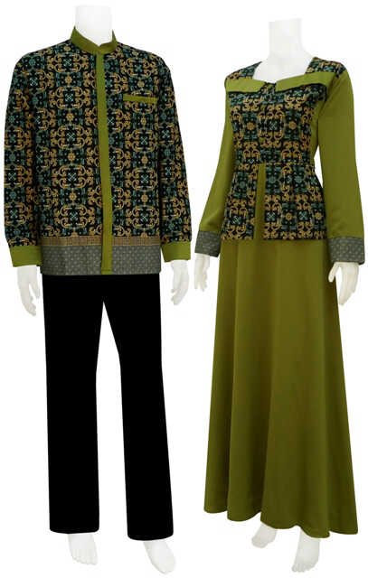 50 Gambar  Model  Baju  Batik Gamis  Kombinasi Terbaru  Ayeey com