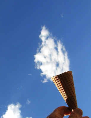 Cone in clouds