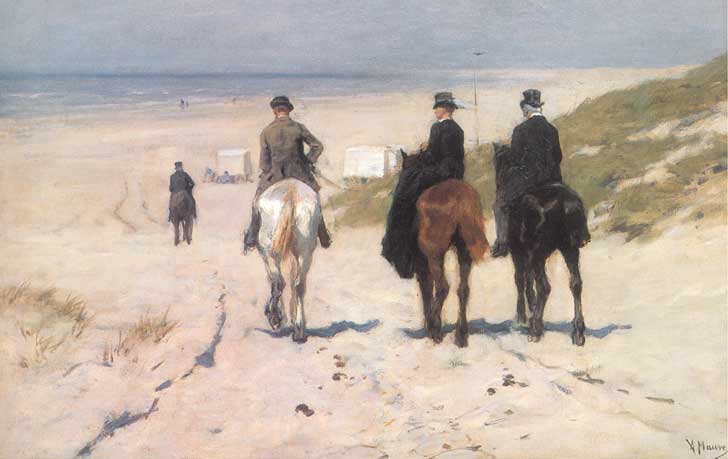 anton mauve, ruiters bij scheveningen