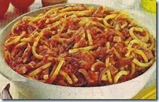 Bucatini con sugo di pancetta e cipolle