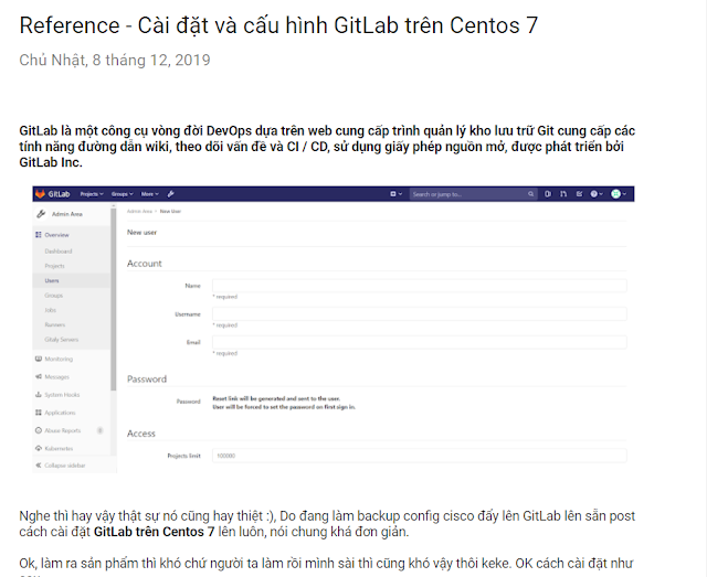 Reference - Cài đặt và cấu hình GitLab trên Centos 7