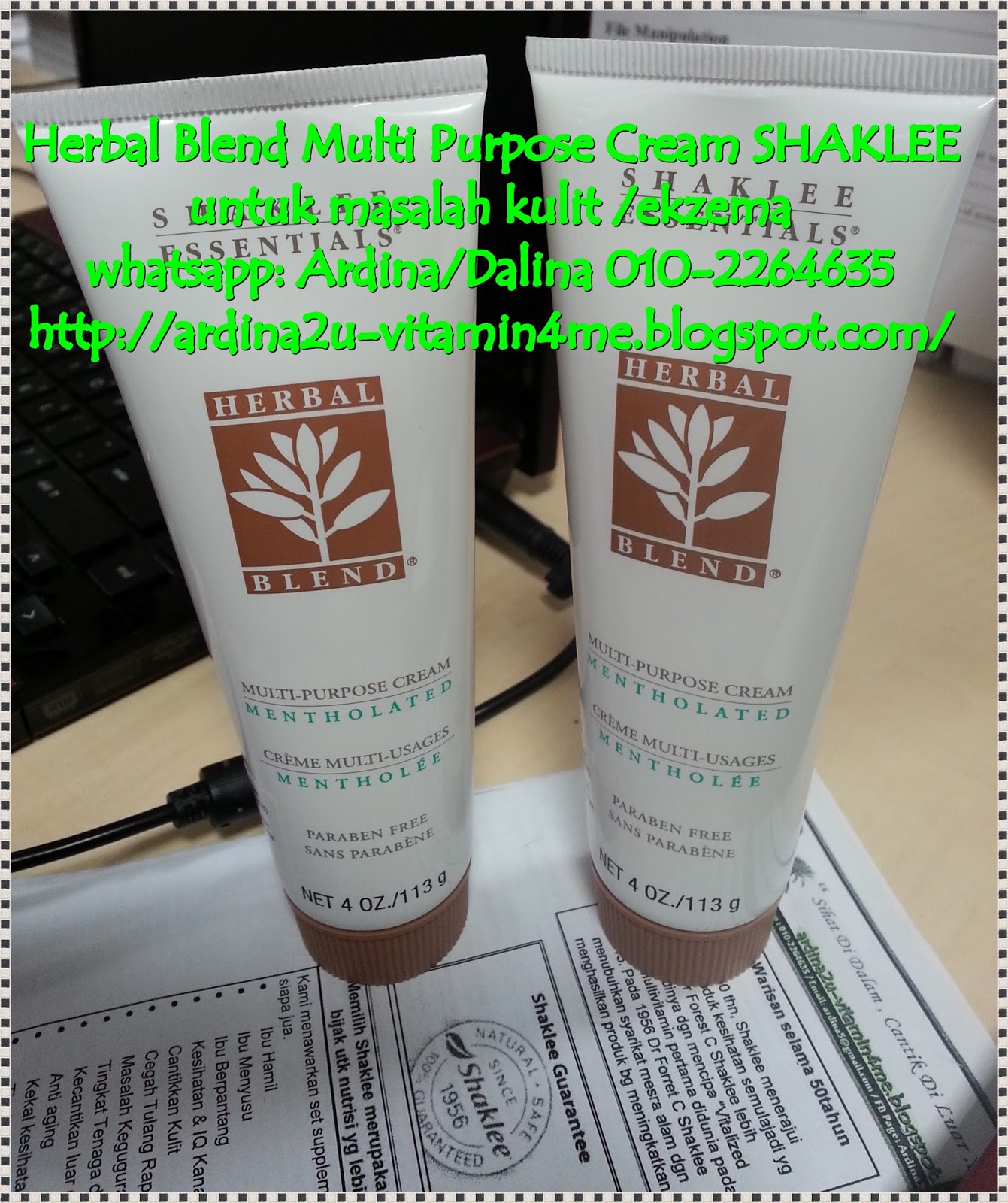 MULTIPURPORSE HERBAL BLEND CREAM SHAKLEE sudah kembali 