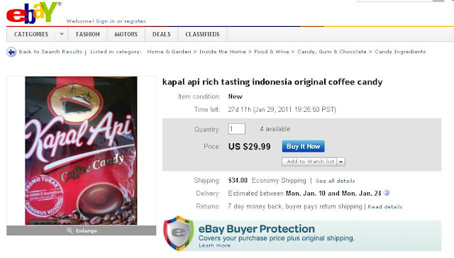 Percaya gak? Permen Kapal Api Dijual $29,99 Per Bungkus di Ebay