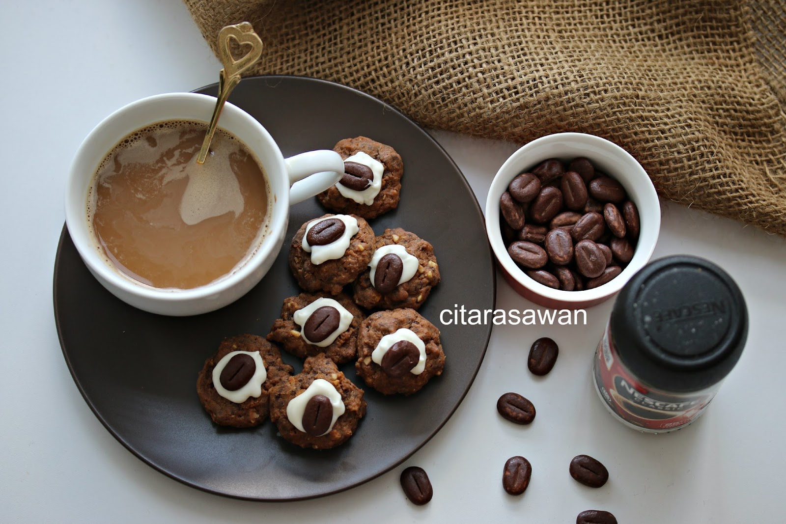 Biskut Ombak Rindu / Coffee Chocolate Rice Cookies 