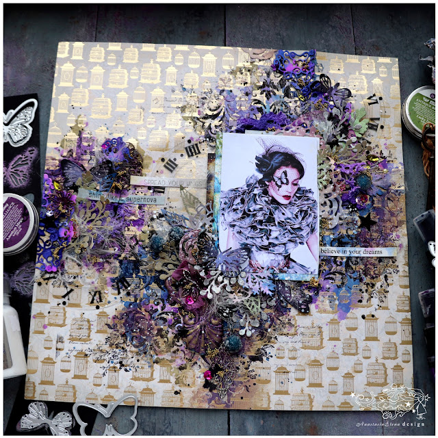 @nastyalena #scrapbooking #layout #mixedmedia