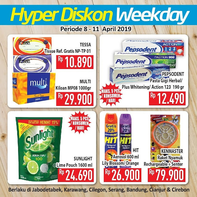 #Hypermart - #Promo #Katalog Hyper Diskon Weekday Periode 08 - 11 April 2019