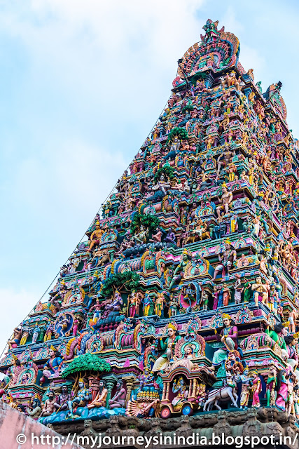 Left Side view of Kapaleeswarar Temple Tower Mylapore Chennai