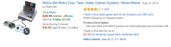 Retro-Bit Retro Duo Twin Video Game System