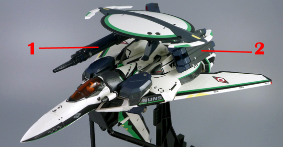 Macross Frontier RVF-171EX Armored Nightmare Plus EX Armament weapon position