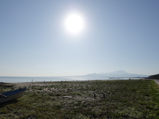 弓ヶ浜海岸の遊歩道からの風景