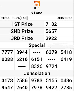 9 Lotto live result