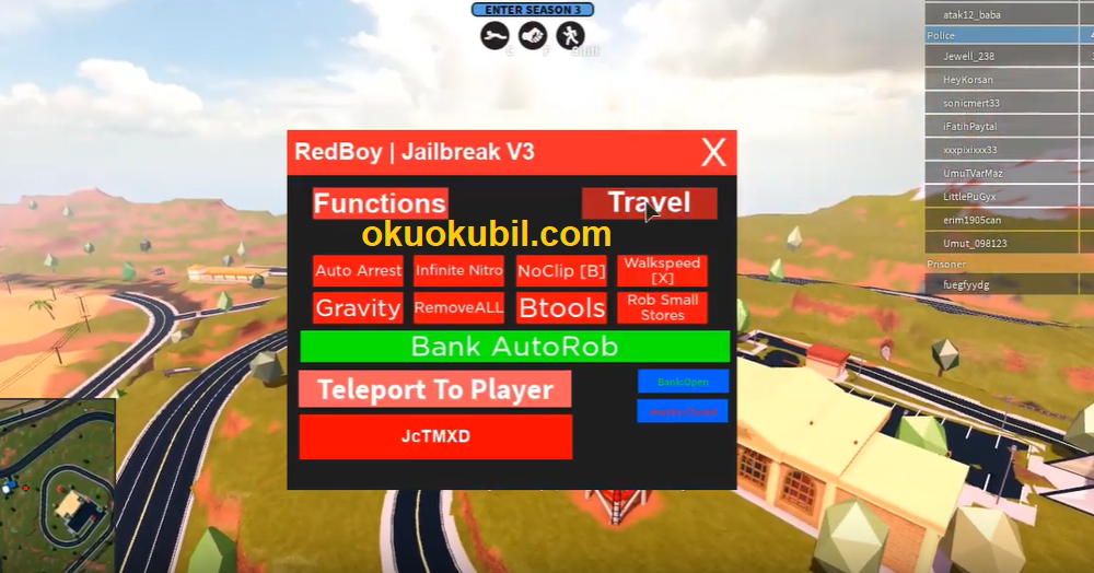 Roblox Jailbreak Duvardan Gecme Tum Hileler Calisiyor Temmuz 2019 - roblox jailbreak duvardan gecme hilesi 2018