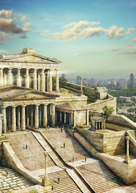 Penampakan 10 Keajaiban Dunia Yang Hilang Jika Di Kontruksi Ulang -  Kota Kuno Athena