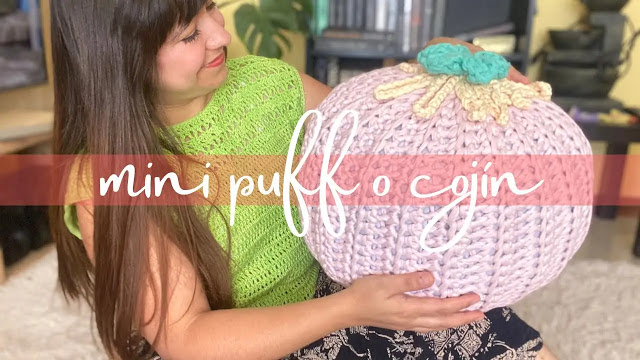 Cojín o mini puff a crochet