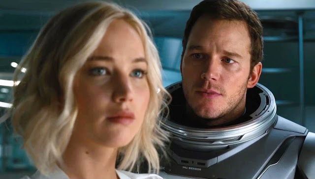 Passengers (2016) Movie poster Jennifer Lawrence with Chris Pratt