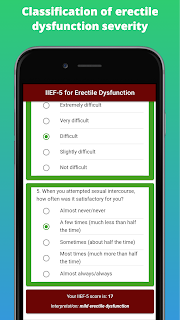 Classification of erectile dysfunction severity