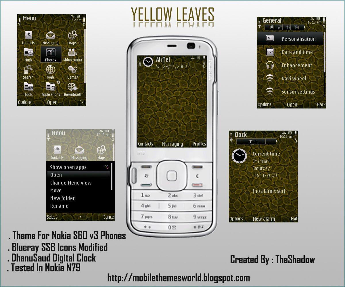 Yellow Leaves by TheShadow | Mobile Phone Customization