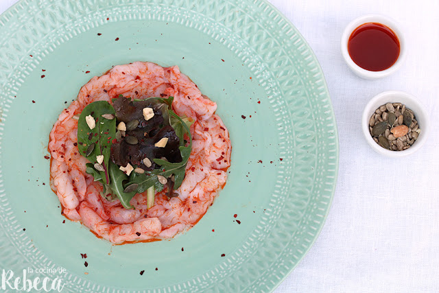 Carpaccio de langostinos