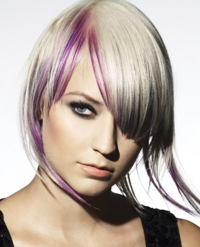 Dapper Purple Hair Highlights 2014