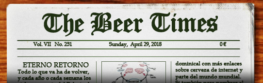 Dominical de noticias sobre cerveza. Pulsa aquí si no te carga para leer el periódico