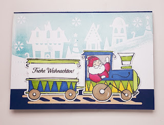 Weihnachtskarte per "Weihnachtsexpress" Stampin' Up! www.eris-kreativwerkstatt.blogspot.de