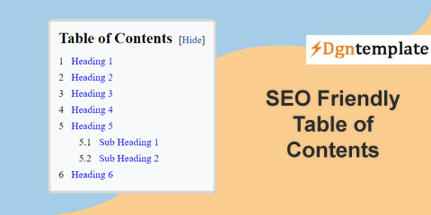 How to add SEO Friendly Table of Contents (TOC) in Blogger