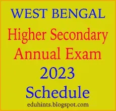 Higher Secondary Annual Exam 2023 Schedule WB