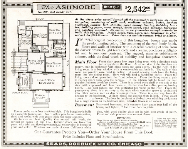 Craftsman bungalow by Sears: Sears Ashmore floor plan 1920