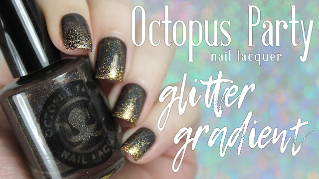 Octopus Party Nail Lacquer Glitter Gradient Nail Art