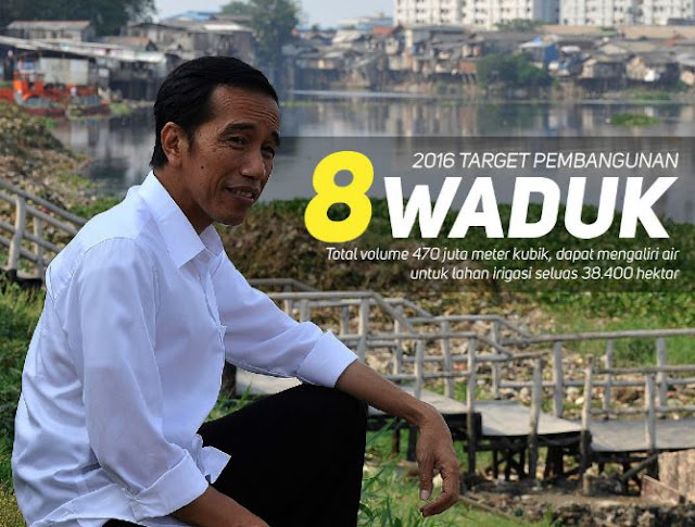Delapan Waduk Dibangun Pemerintahan Jokowi di Tahun 2016