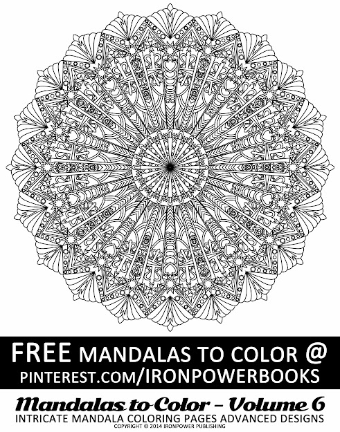 Free Art Therapy Intricate Design Coloring Pages For Adults From  Ironpowerbooks Of Mandalas To Color