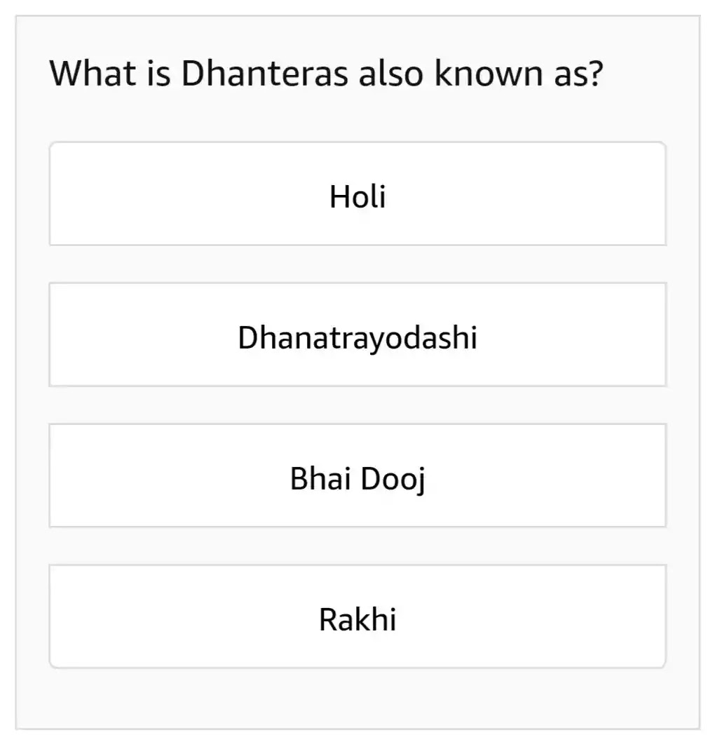 What is Dhanteras also known as?