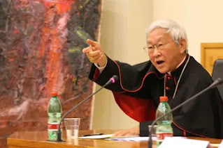 Cardinal Joseph Zen Ze-kiun, Bishop Emeritus of Hong Kong, speaks at the Pontifical Urban University in Rome November 18, 2014. | Bohumil Petrik/CNA.