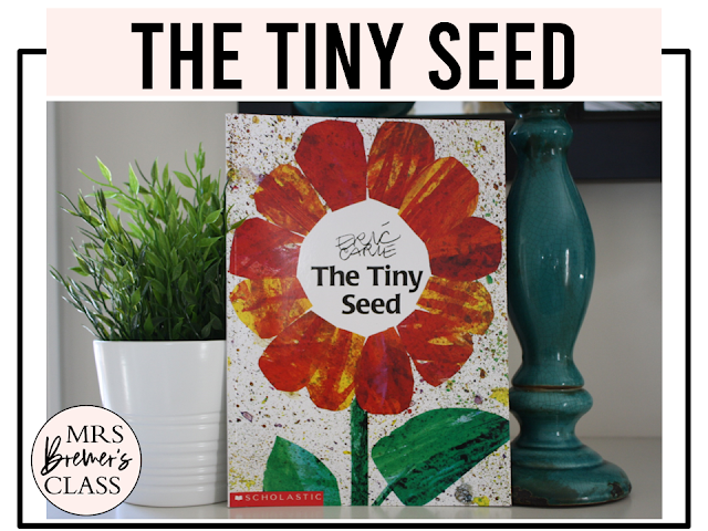 The Tiny Seed book activities unit with literacy printables, plant life cycle activities, reading companion, and lesson ideas for spring in Kindergarten and First Grade