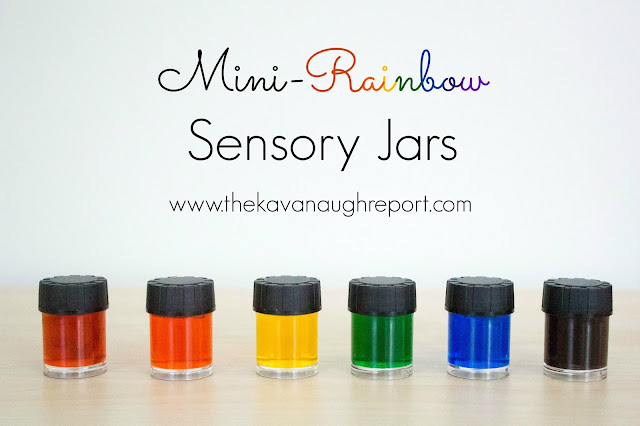 Rainbow Sensory Jars -- An Introduction to Colors