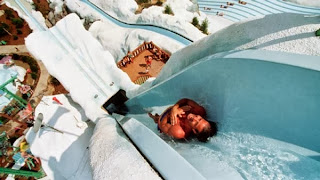 The water slide tube impression