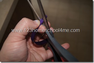 Cut notches into bow