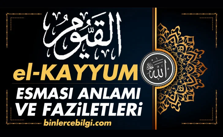 Kayyum Esmasının anlamı nedir? El-Kayyum ne demek, zikri, fazileti nedir? Ebced değeri, zikir adedi ve günü, ne için ve ne zaman okunur? Ya Kayyum esması kaç defa çekilmeli? Kayyum kelimesi Kuran'da geçiyor mu? Faydaları ve sırları nedir?