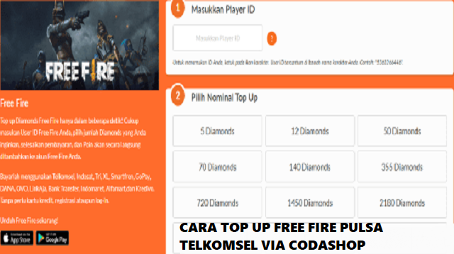 Cara Top Up Free Fire Pulsa Telkomsel